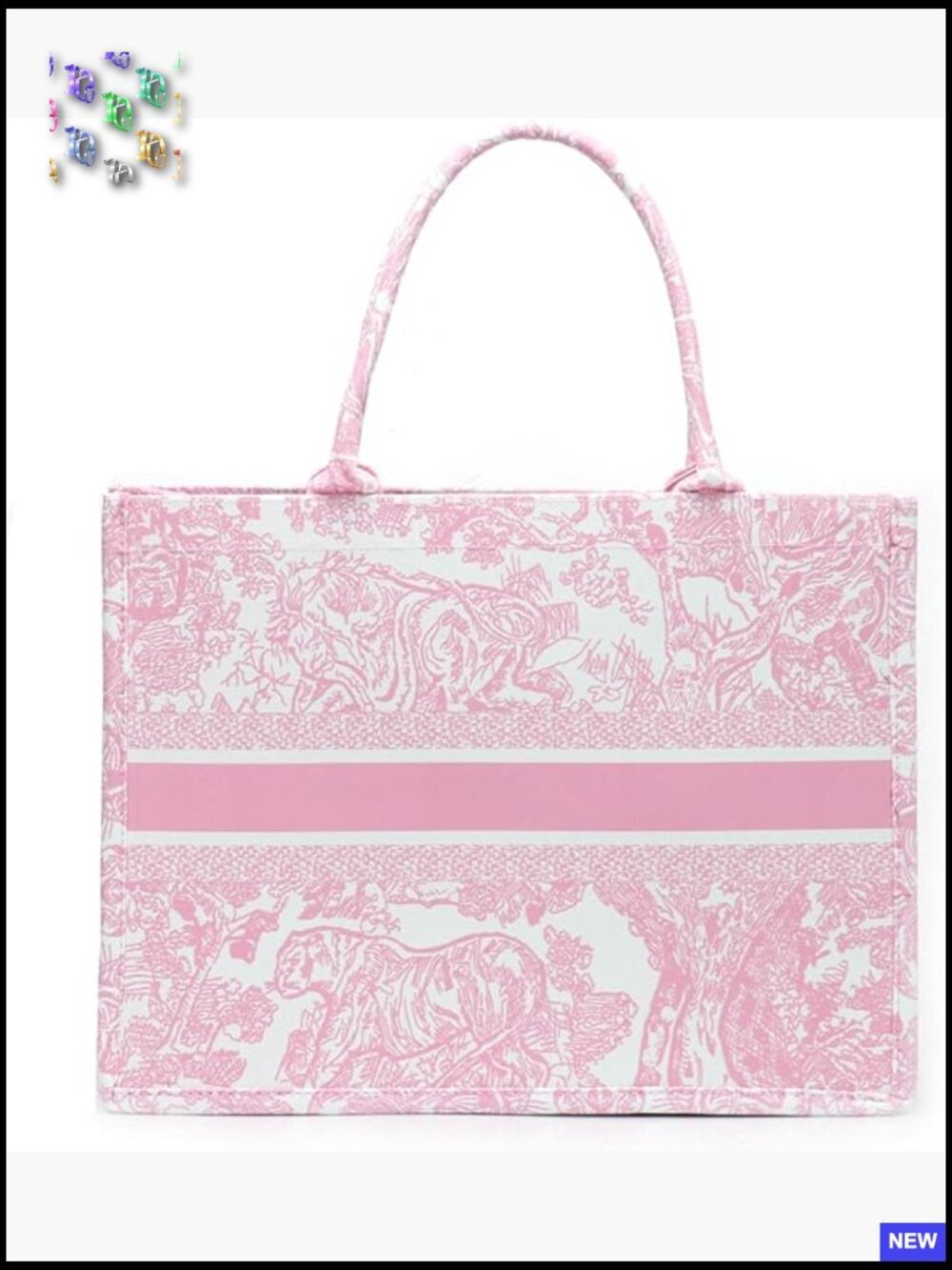 Luxury Tote Bag Jacquard Retro Exquisite Large Capacity Cotton Linen Handbag